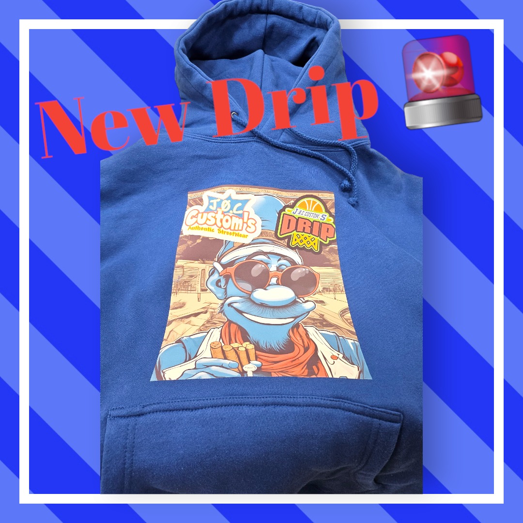 Designer Smurf Hoodies By J.Ø.C Custom's Drip ⛽️ *EXCLUSIVE*