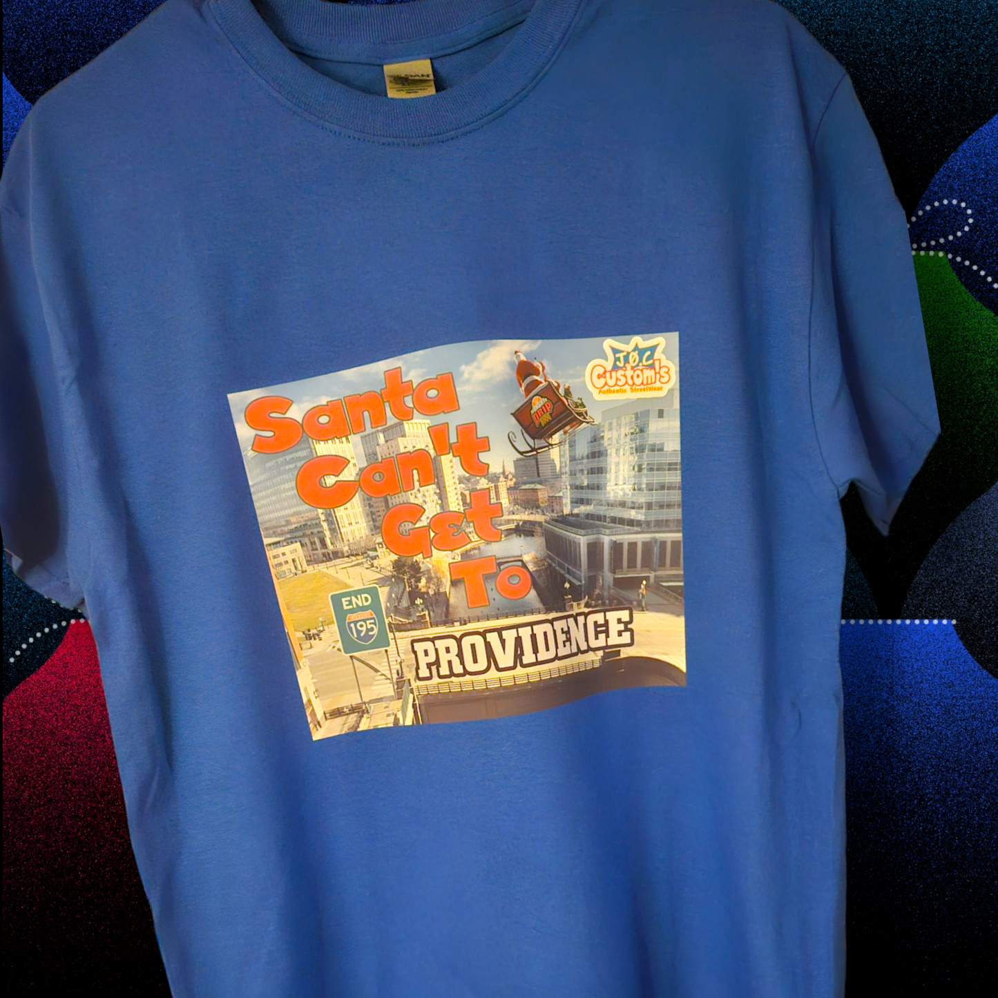 Santa Can’t Get To Providence Designer Shirt