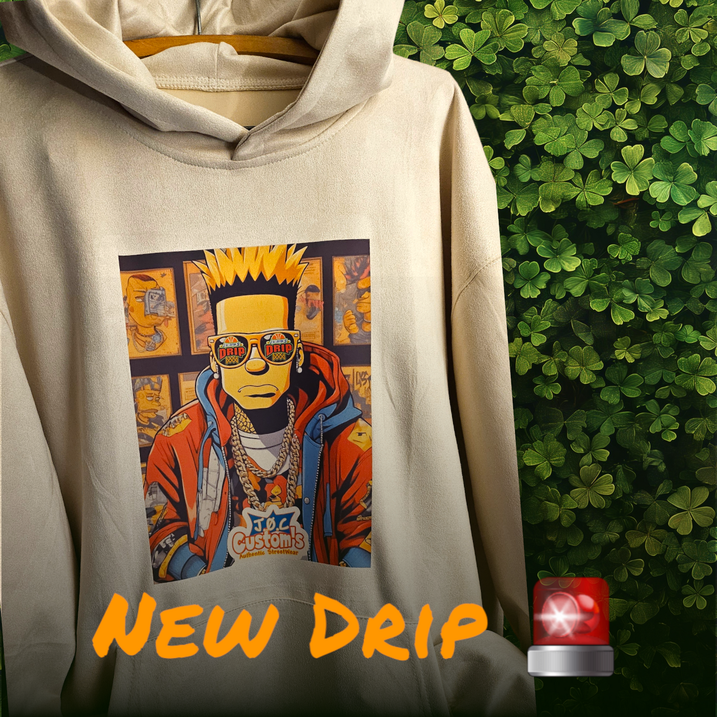 New Trap Simpson J.O.C Custom’s Velour Hoodie 🔥